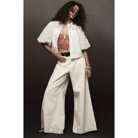 By Anthropologie Floral Lace Underwire Bustier Bra in Raspberry Size S NWT $68 - Picture 5 of 8